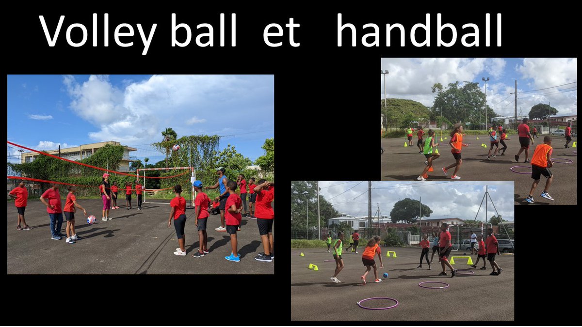 Matinée d'ateliers sportifs: yoga lancers déplacements volleyball handball football à l'école de Baie des Tourelles du REP+ Dillon 2 pour cette semaine des sports <a href="/acmartinique/">Académie de Martinique</a> <a href="/CircoFdF1/">Circo FORTdeFRANCE 1</a> <a href="/EPrioritaire972/">Edu_Prioritaire972</a> <a href="/fdfville/">Fort-de-France Ville</a>