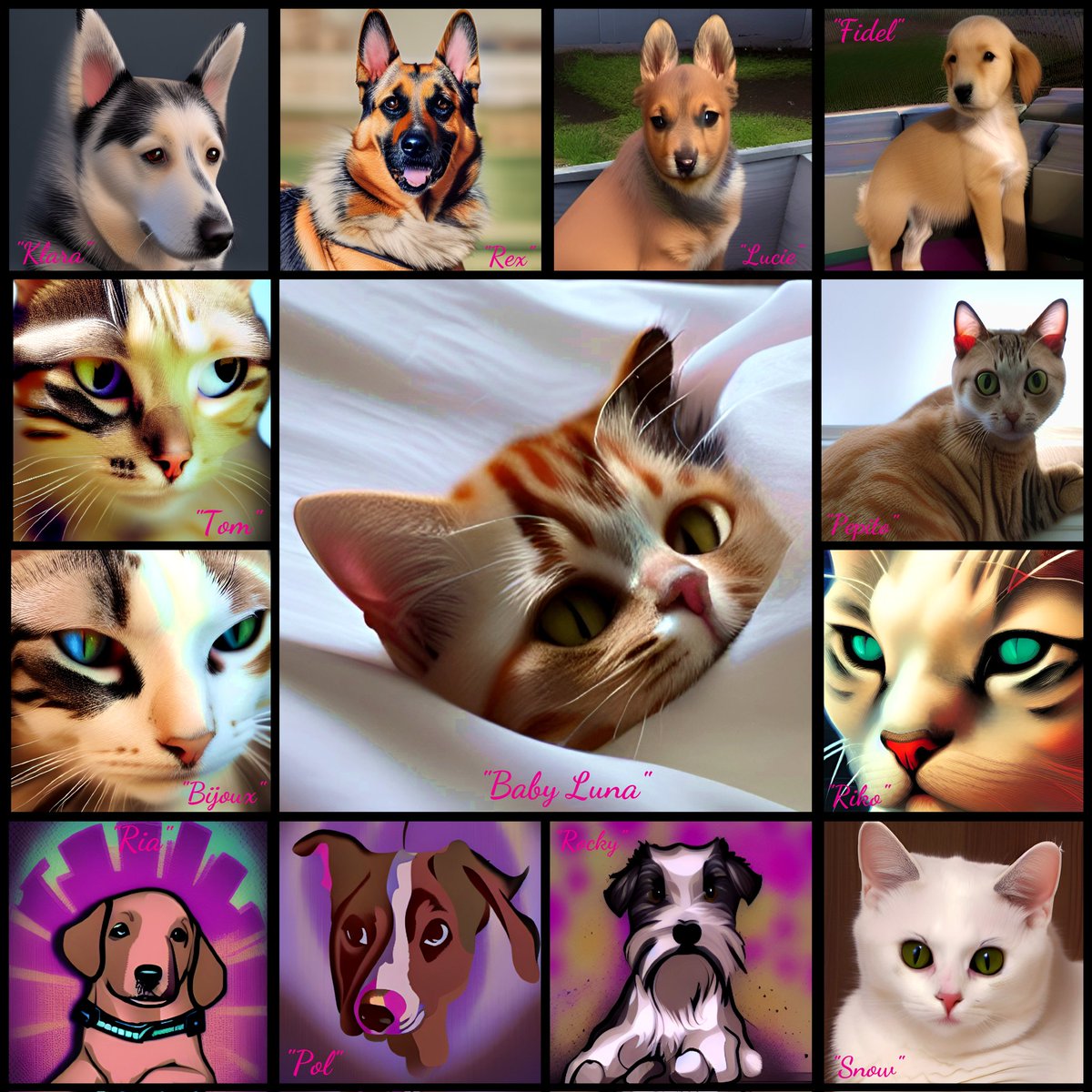 🚨New collection available on <a href="/opensea/">OpenSea</a> 🚨

Choose your cute "Ai animal" and best companion at 0.024 $ETH 💜🐶🐈🐾

➡️opensea.io/collection/ai-…