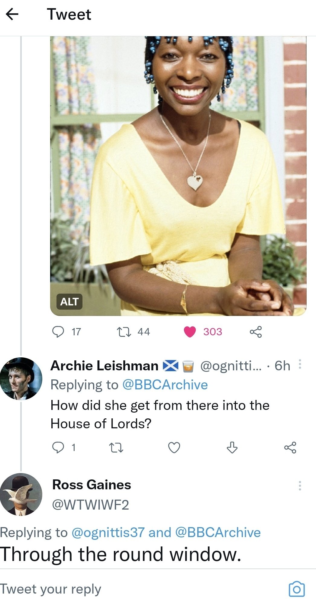 Happy Birthday Floella Benjamin This made me chuckle    