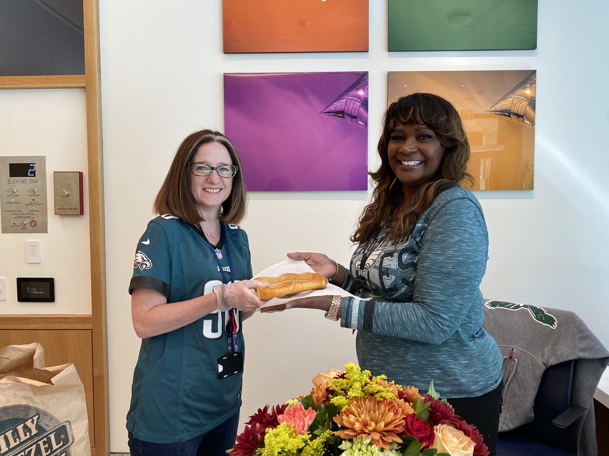 PennDPS's tweet photo. It was a fantastic Philly-themed Friday, as we celebrated our amazing security officers with soft pretzels and #EaglesGreenFriday gear!
#SecurityOfficerAppreciationWeek
@AlliedUniversal
@PennEVP https://t.co/berHZKjeck