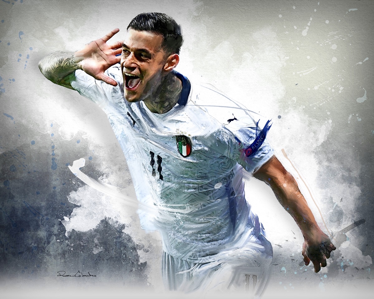 #Sports series #football #soccer #GianlucaScamacca #digitalpainting #illustraion 🇮🇹 #Italie