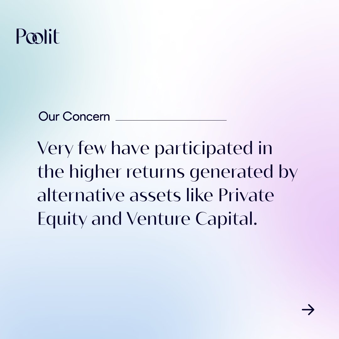thepoolit's tweet image. Poolit unlocks access to top alternative investments for as little as $1.

Build your wealth. Realize your potential. Click the link in our bio to learn more and sign up for early access.

#poolit #alt #investment #alternatives #investing #privateequity #venturecapital #hedgefund