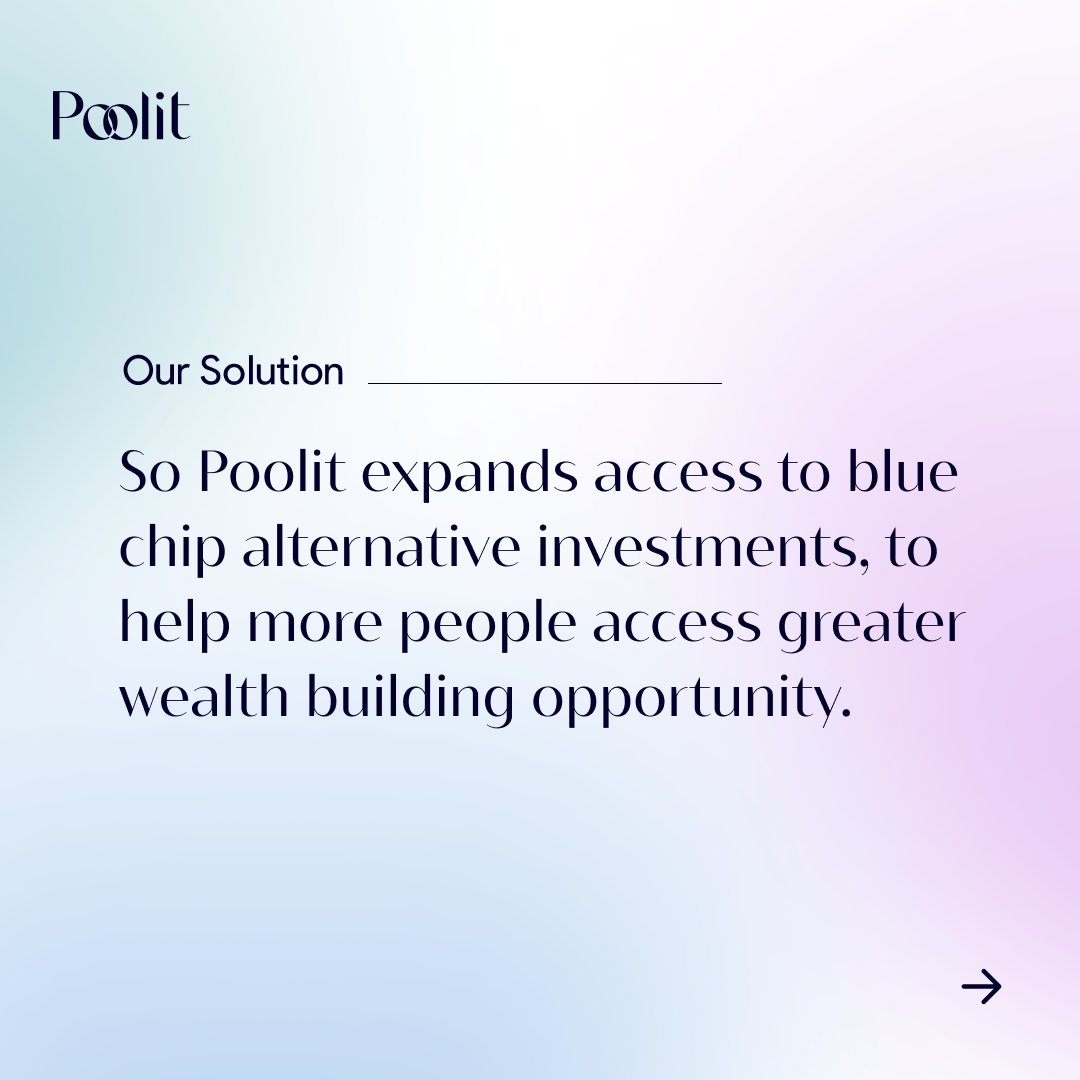 thepoolit's tweet image. Poolit unlocks access to top alternative investments for as little as $1.

Build your wealth. Realize your potential. Click the link in our bio to learn more and sign up for early access.

#poolit #alt #investment #alternatives #investing #privateequity #venturecapital #hedgefund