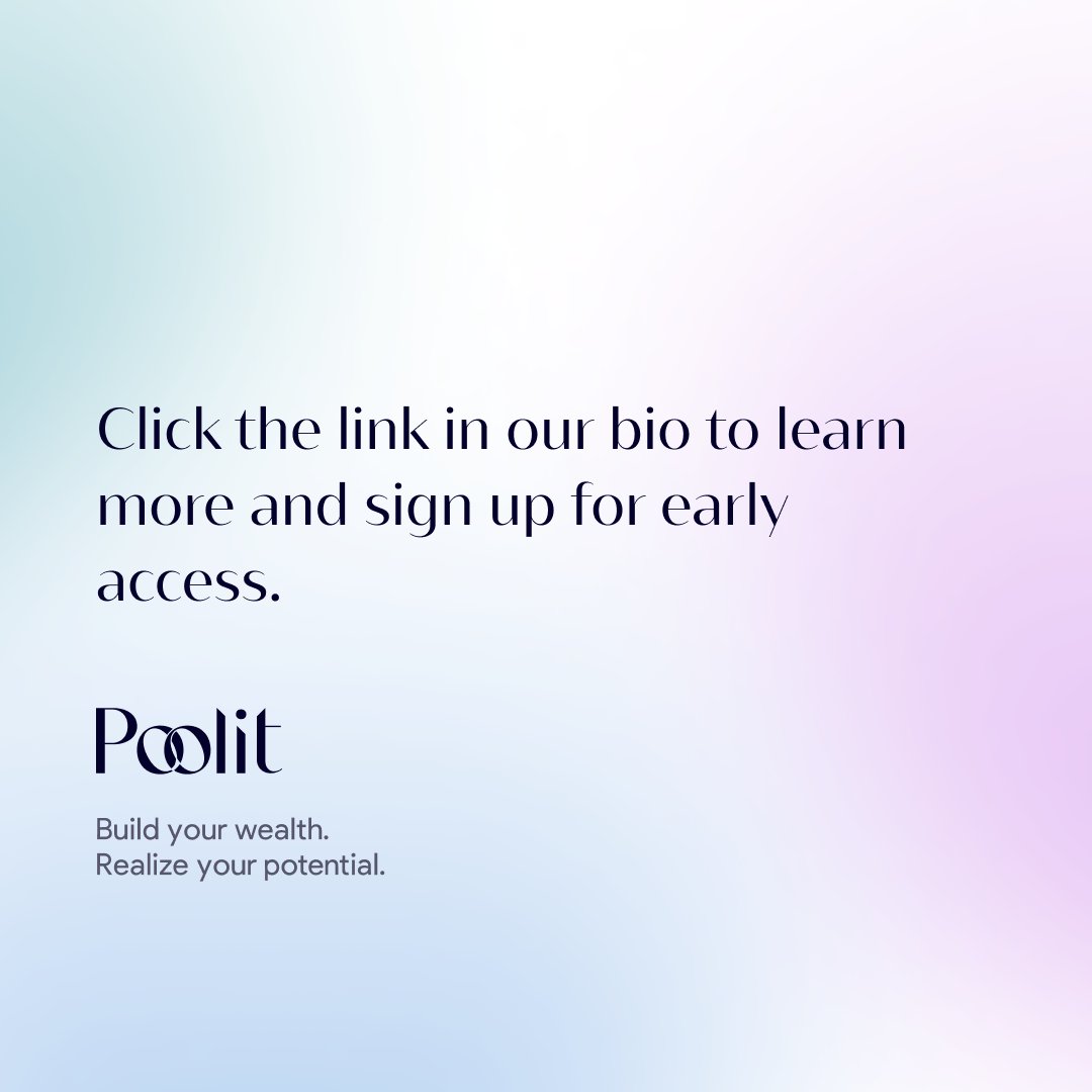 thepoolit's tweet image. Poolit unlocks access to top alternative investments for as little as $1.

Build your wealth. Realize your potential. Click the link in our bio to learn more and sign up for early access.

#poolit #alt #investment #alternatives #investing #privateequity #venturecapital #hedgefund