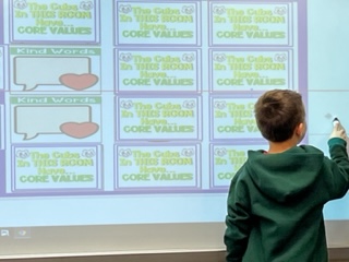 MONTYOHES's tweet photo. OHES Kindergarten Spotlight: 
Morning Meeting is a great time to foster community and reinforce school values.  Mrs. Clewell's Crew knows ALL about #CubCoreValues!  #MontyFullDayK would allow for additional opportunities for student-teacher and peer-peer connection. https://t.co/oTzpYsyAAw
