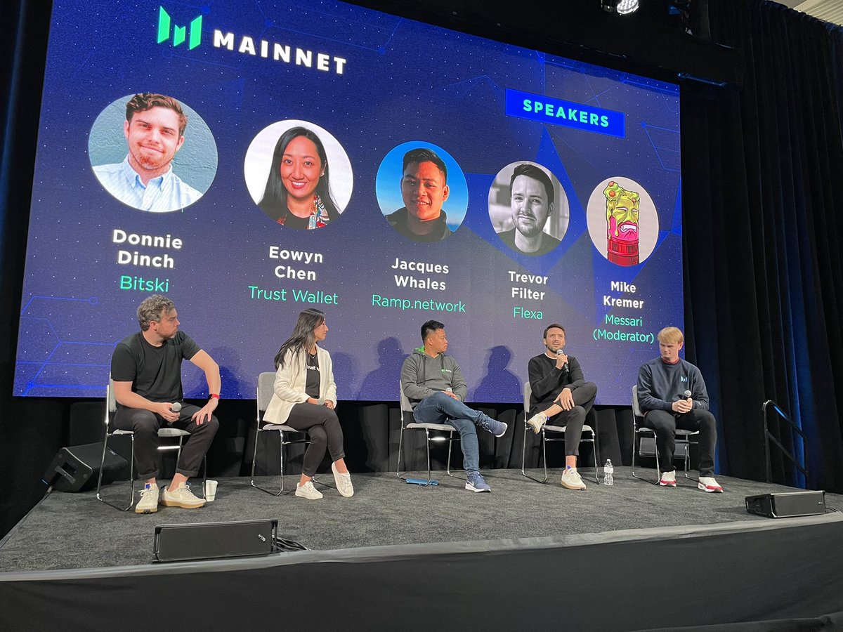 ampdotxyz's tweet image. Great discussion on adopting digital payments and making it easy for everyone! @trev spoke on the panel at @MessariCrypto’s #Mainnet2022.