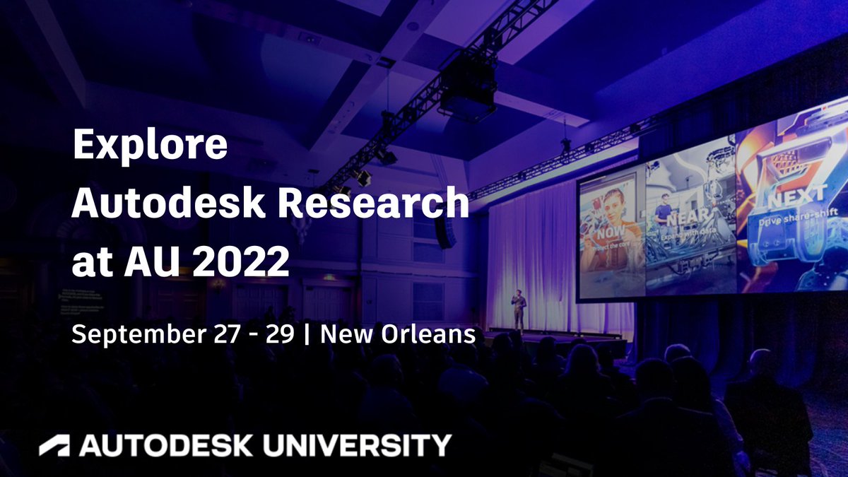 ADSKResearch's tweet image. Heading to #AU2022? Want to learn more about XR, sustainability, the metaverse, &amp;amp; low-carbon buildings? You&apos;ll find all that and so much more condensed in this thread of #AutodeskResearch panels: