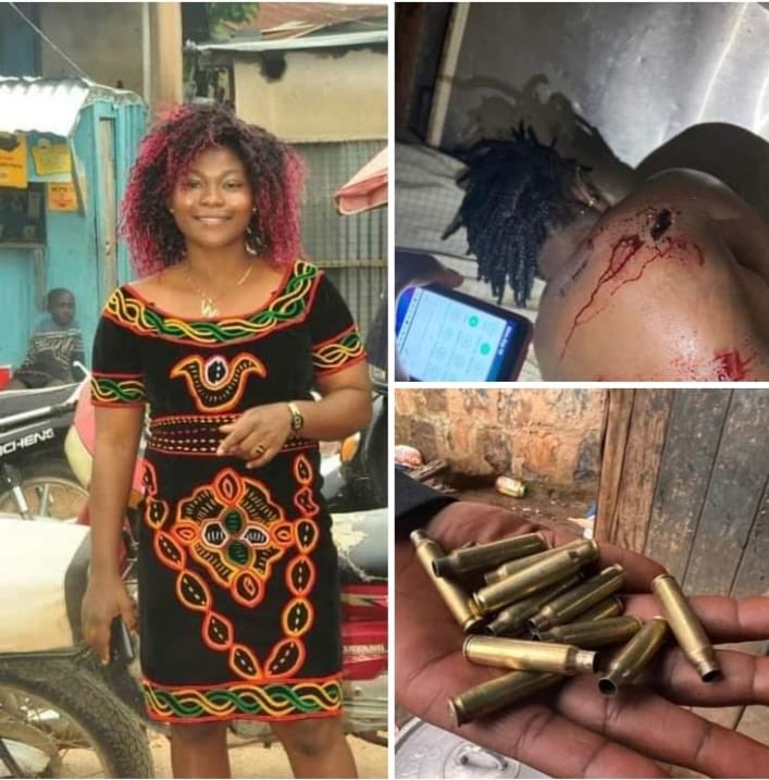 BohHerbert's tweet photo. Wee hours, 18 Sept 2022. Bali, #SouthernCameroons. Knock. Brenda, mother of three, youngest turns one Sept 28, opens door to #Cameroun terrorist soldiers. No questions asked. She’s shot 11 times. Killed. Husband &amp; children tortured. Arrested. Now disappeared. https://t.co/EAJph236iX