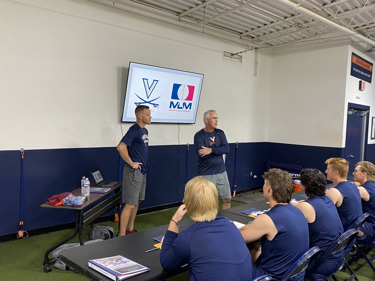 UVABaseball's tweet photo. Welcome back &amp; huge thank you to former big leaguer / UVA baseball HOF’er @BrandonGuyer! 

BG is joining our staff as our newest resource to help our players maximize their full potential through his Major League Mindset training program.  #GoHoos https://t.co/WlxGMlpSO9