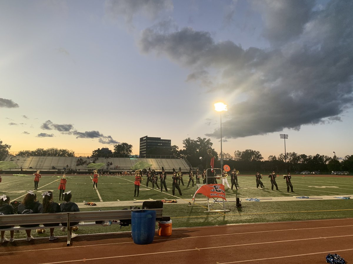 MLioneBand's tweet photo. @EmersonSupt Great job Marching Band Thursday night in Palisades Park! #gocavos #nightatthemovies https://t.co/66G3XaeMGM