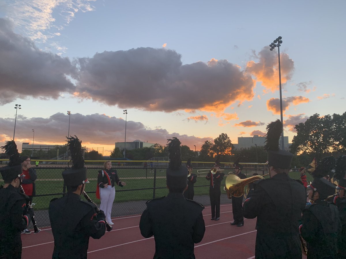 MLioneBand's tweet photo. @EmersonSupt Great job Marching Band Thursday night in Palisades Park! #gocavos #nightatthemovies https://t.co/66G3XaeMGM