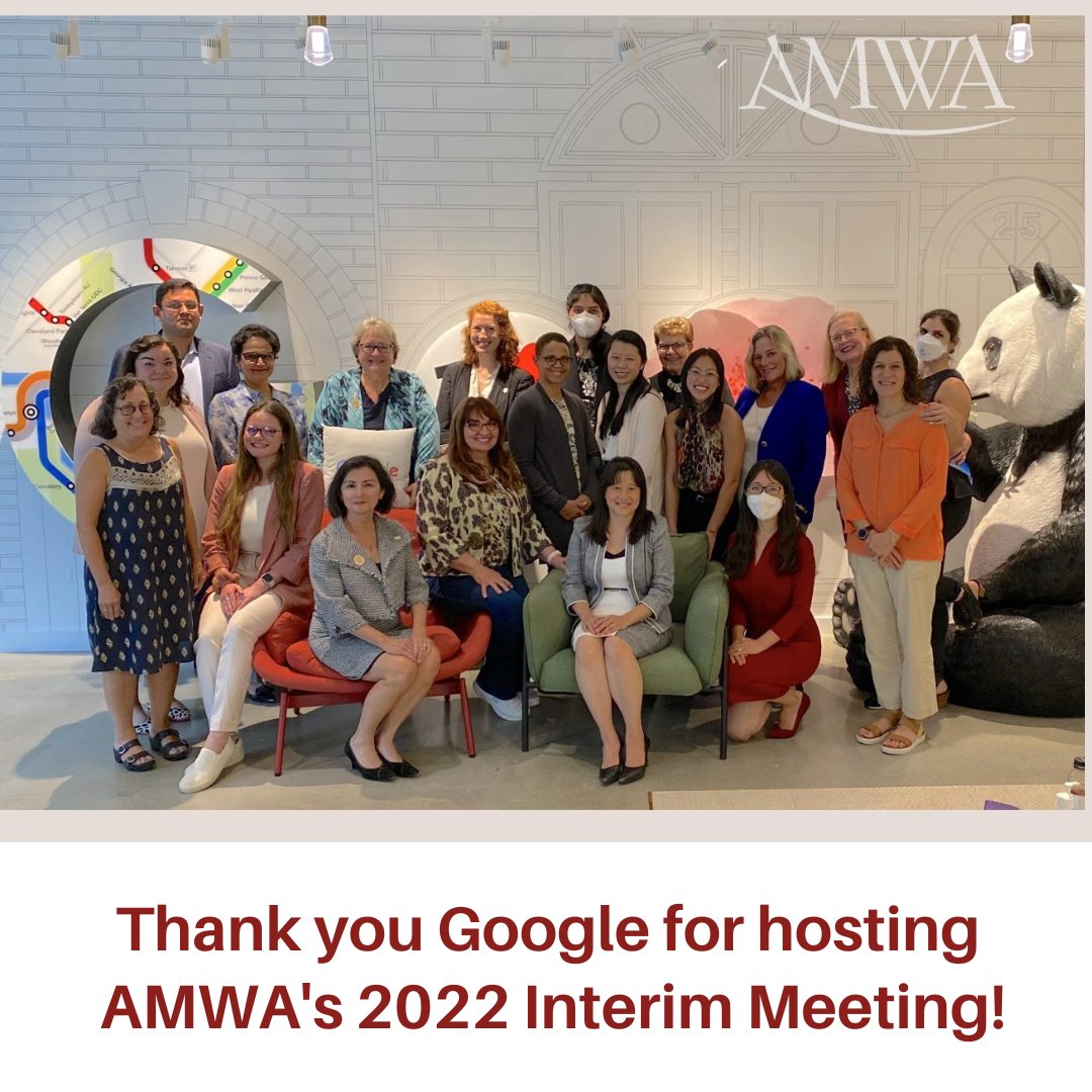 Thanks to <a href="/Google/">Google</a> for welcoming AMWA's Board &amp; Leaders to their DC office last week -- our 1st substantial in-person mtg in 2 years! About our Interim Mtg: bit.ly/3UwEyTM About AMWA: amwa-doc.org
#MedTwitter #WomenInMedicine #WIMMonth