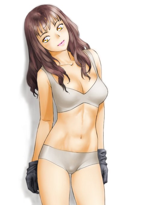 過去絵ですが…相変わらず悪あがき修正をしておりますです😅

顔が別人バージョンw
下着部分は手抜きをしているわけではありません
無縫製貼り合わせのシームレスタイプです😎 