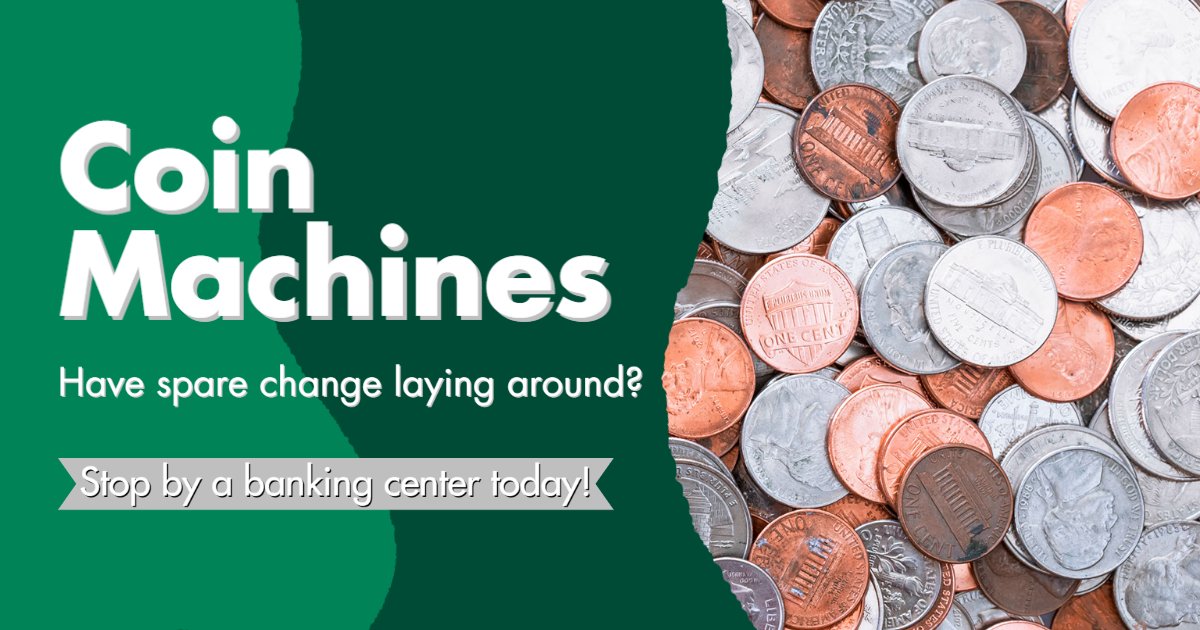 CentralBankMW's tweet image. Using the coin machines at Central Bank is easy and it puts cold hard cash back into your hands, or account, whichever you prefer.💰 

So go ahead and check in between your couch cushions or old coat pockets, you never know how much extra money is laying around!

#CoinMachine