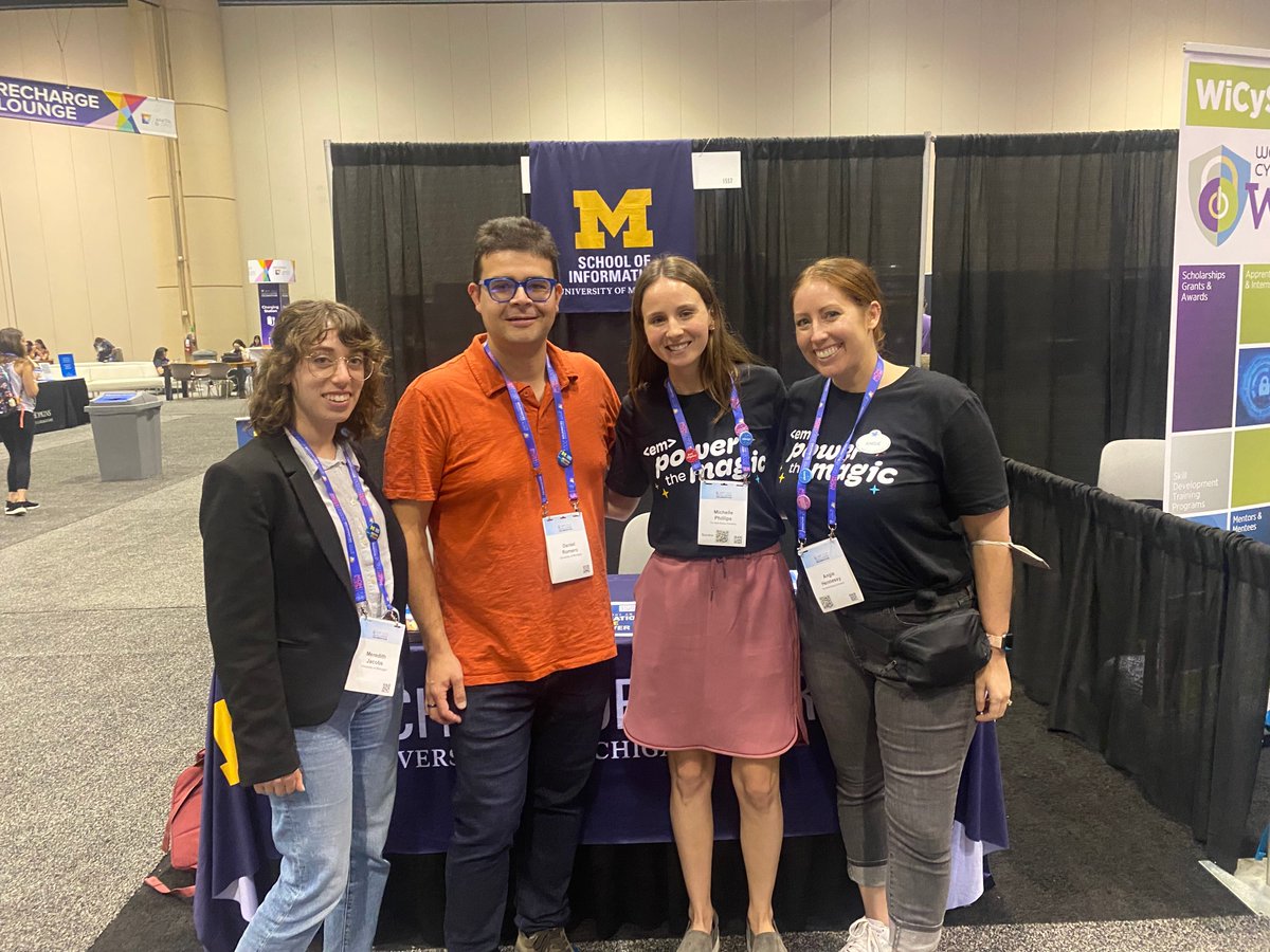 We caught up with two UMSI alumnae at the Grace Hopper Celebration who now work on user experience research @DisneyCareers! Meet Angie Hennessy (MSI '15), sr. manager, design, and Michelle Phillips (BSI '20), UX researcher. They have a lot to say about their time at UMSI. (1/4)