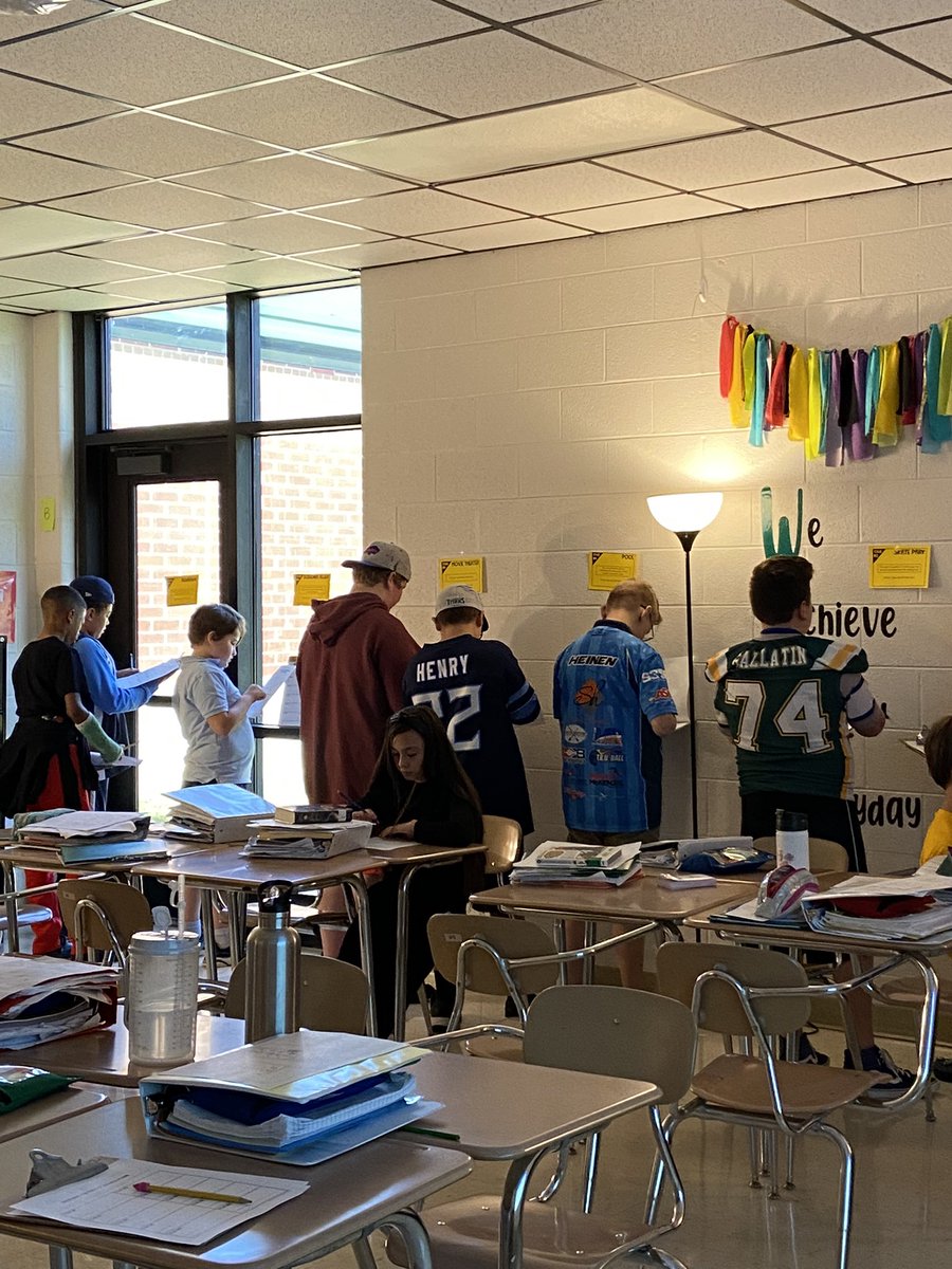 koridale13's tweet photo. We had a great day in math with an open middle task, a little “quiz-quiz-trade” and ended with a scavenger hunt- all about that coordinate plane! @MiddleShafer #mathisfun #6thgrademath https://t.co/mKpmuwq7xL