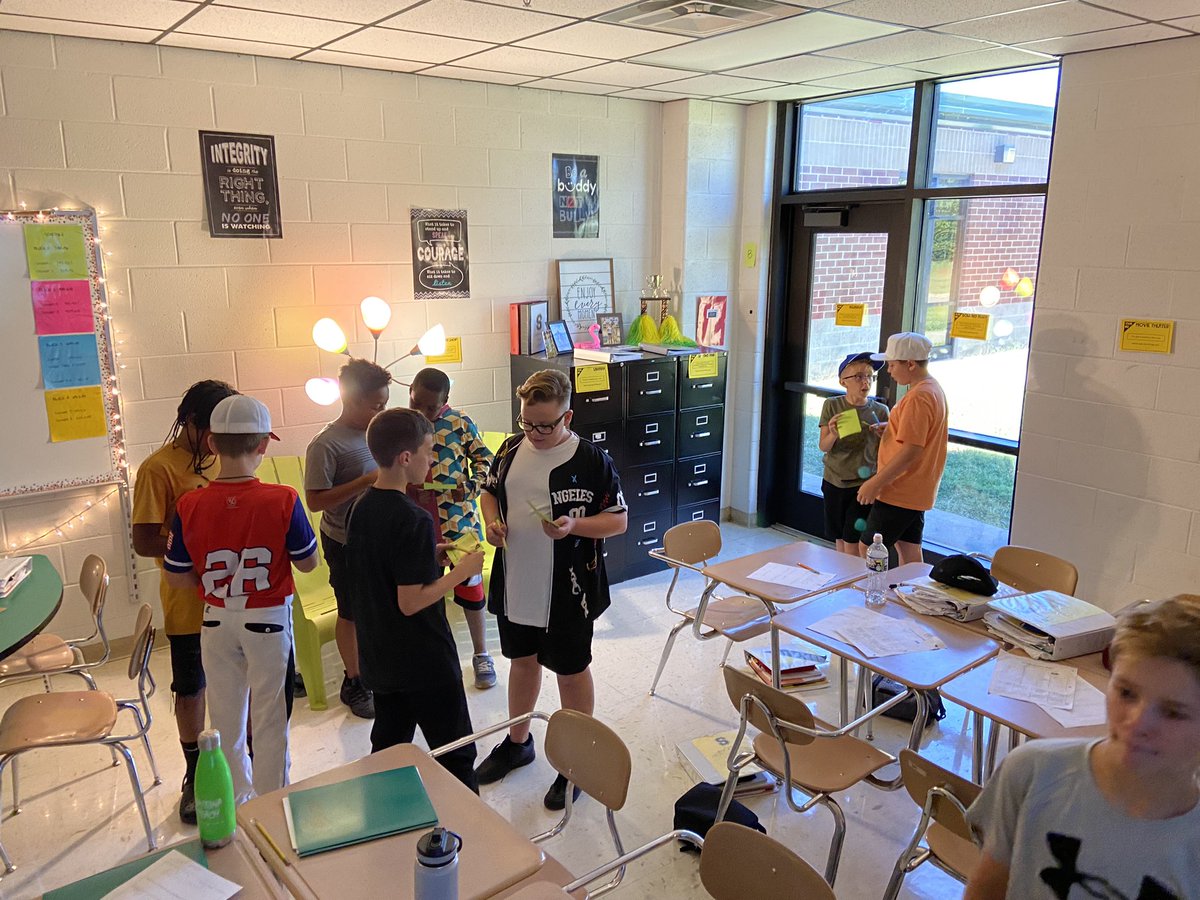 koridale13's tweet photo. We had a great day in math with an open middle task, a little “quiz-quiz-trade” and ended with a scavenger hunt- all about that coordinate plane! @MiddleShafer #mathisfun #6thgrademath https://t.co/mKpmuwq7xL