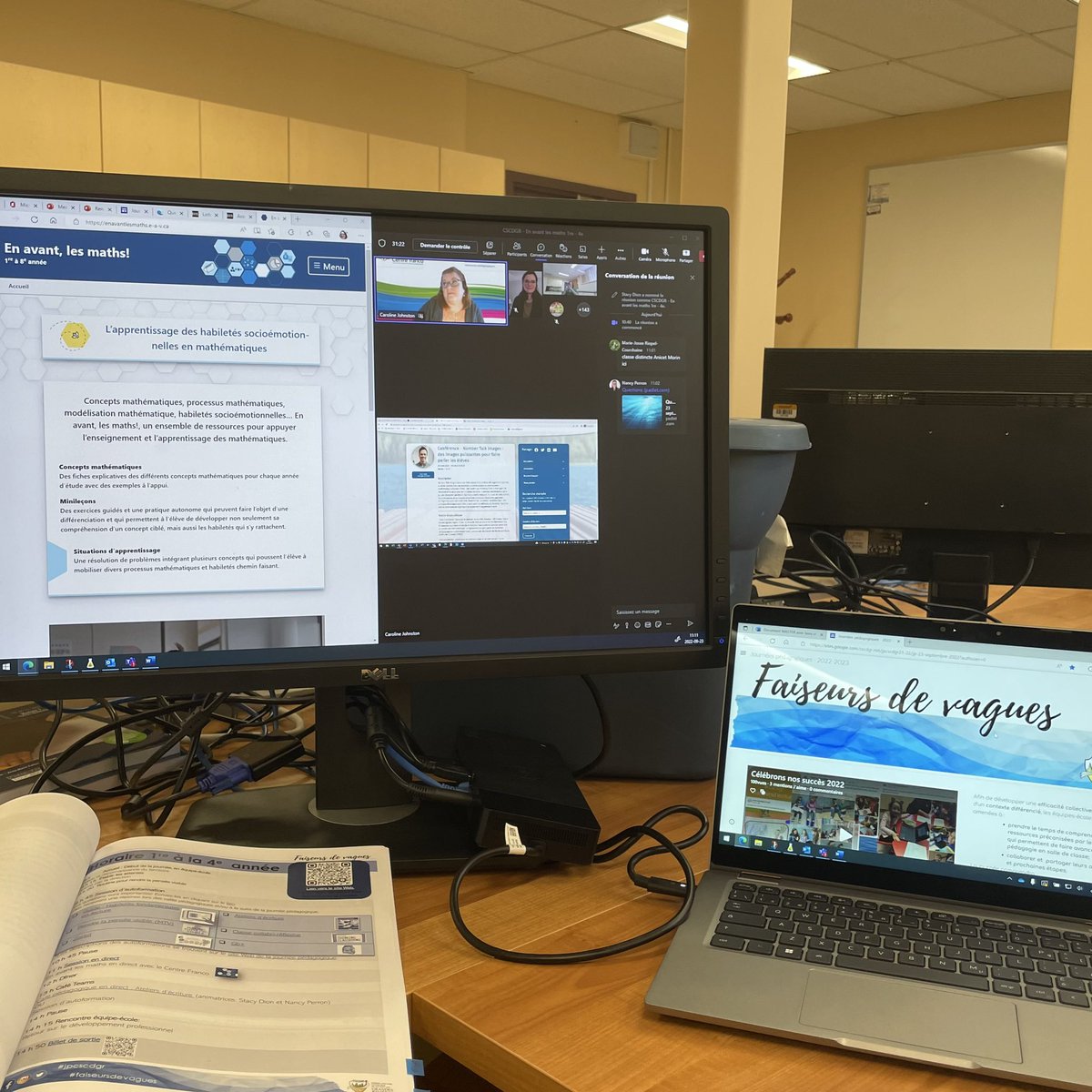 🌊 Un gros merci au <a href="/LeCentrefranco/">Le Centre franco</a> de nous avoir appuyé avec la ressource En avant les maths!  #jpcscdgr #faiseursdevagues #cscdgrmaths <a href="/nancyperron91/">Nancy Perron</a>