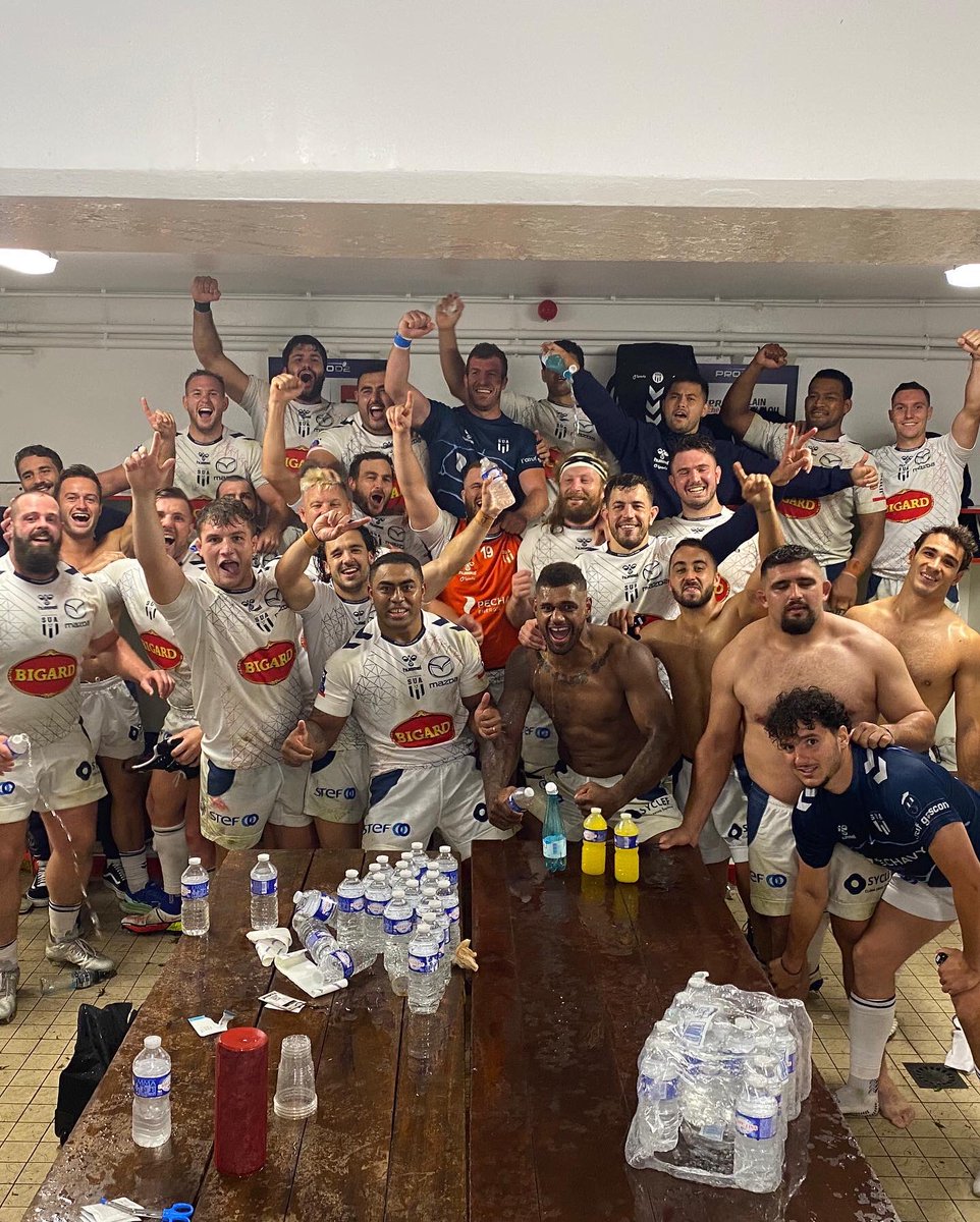 Les sourires Agenais après la victoire 😃