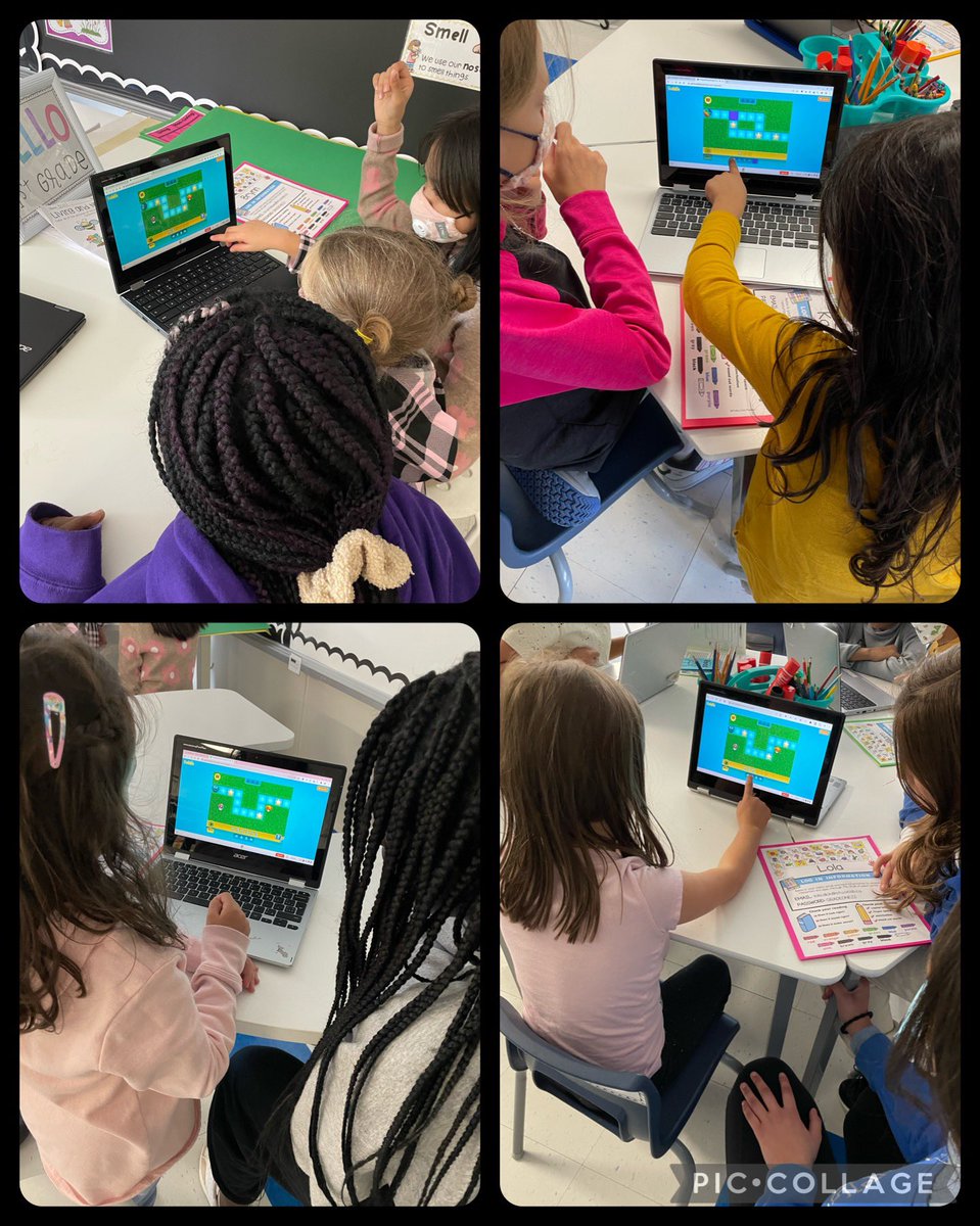 Last weeks reading buddies turned to tech buddies this week! Worked on @kodable with our grade 6 friends in @MrsDean6 class! #ocsbDL