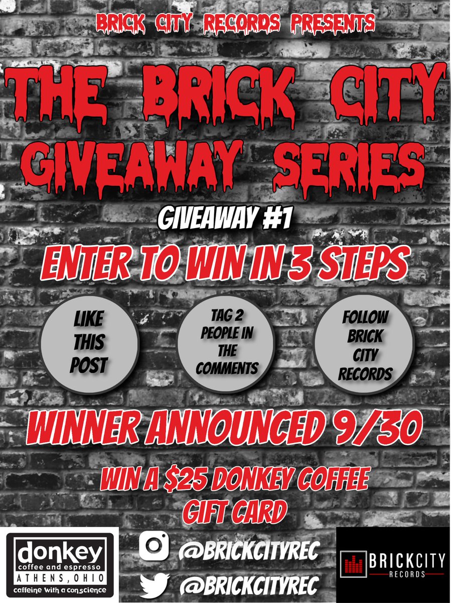 BrickCityRec's tweet photo. It’s Giveaway Time! 🔥
.
.
To kick off our BCR Giveaway Series, we decided to connect with @donkeycoffee on a $25 Donkey Coffee Giftcard giveaway!
.
.
Rules are simple! 
- Like this post
- Tag 2 friends
- Follow our page
.
.
Winner will be selected 1 week from today! Good luck 🎉 https://t.co/1avnDXF2h5