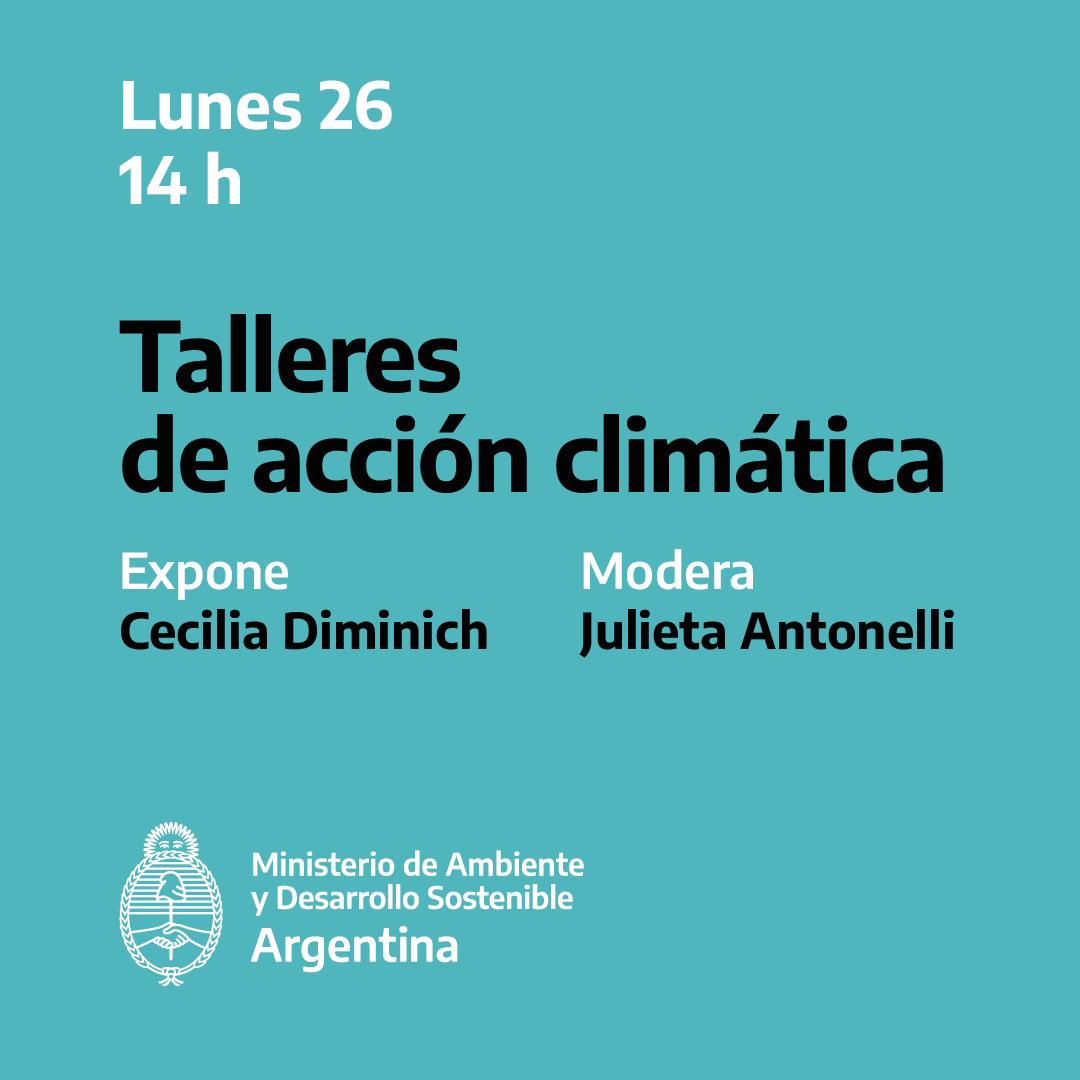 ¡Sumate al lanzamiento de los talleres de #AcciónClimática para implementarlos en tu comunidad! 🌎👨‍👩‍👧‍👧

🗓 Lunes 26 de septiembre 14 h

📱En vivo, por nuestro canal de YouTube: youtu.be/7b-UBbRXHcQ

#LaAcciónAmbientalEsAhora 
#PrimeroLaGente