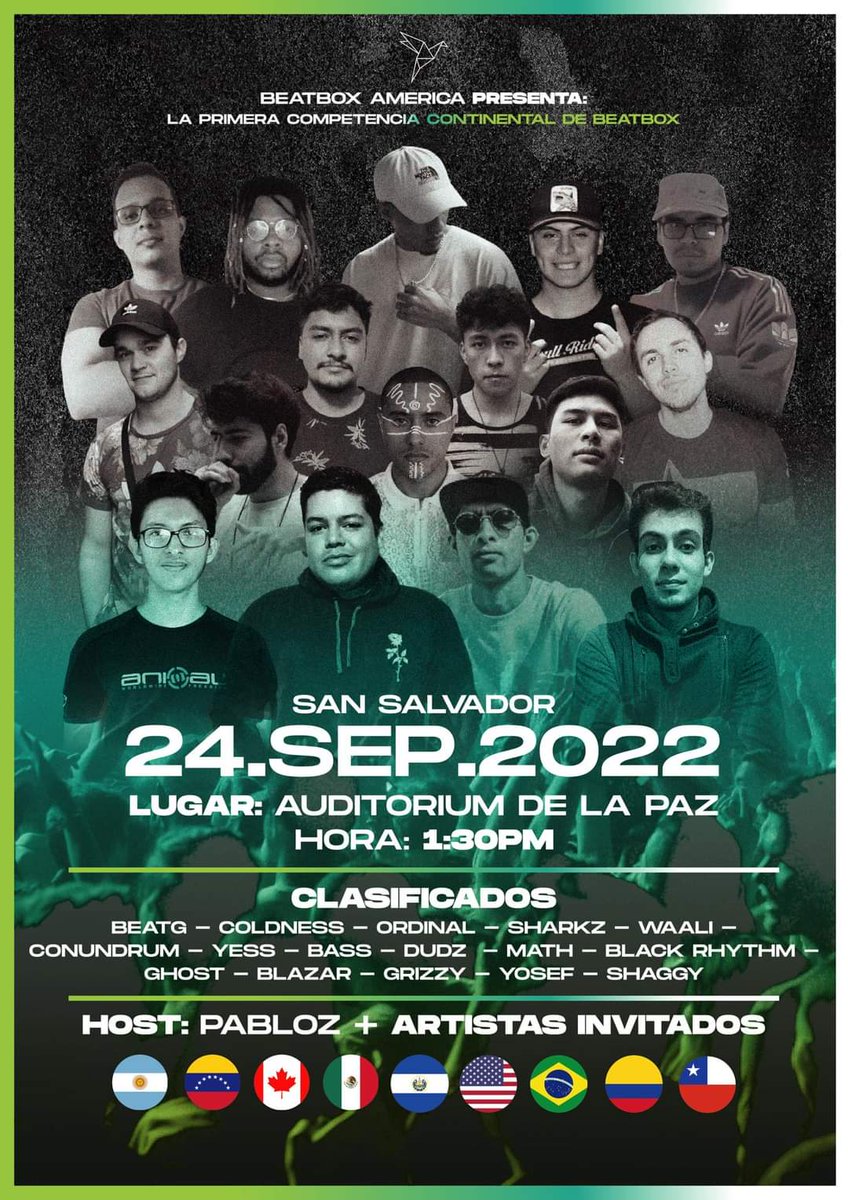 Puducha1's tweet photo. Internacional de BEATBOX en El Salvador. Mañana la entrada es gratis... https://t.co/D8zqD0W0Mr