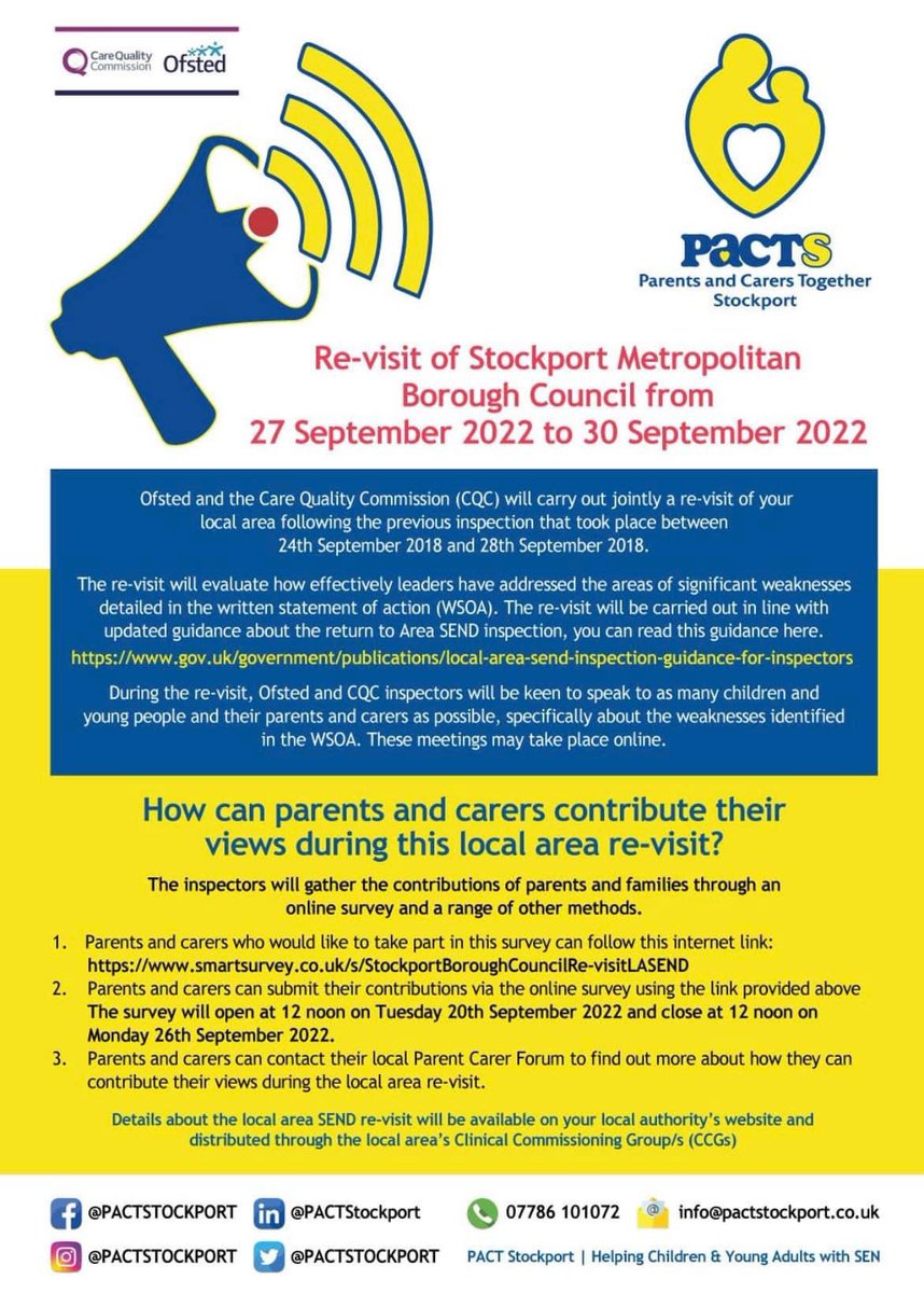 ❗️Stockport’s revisit 27th -30th September❗️

More then one child? Share your views for each individual child! 

smartsurvey.co.uk/s/stockportbor…