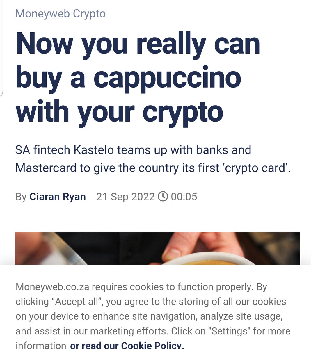 Master001Trade's tweet photo. #SA #fintech #Kastelo teams up with #Mastercard for countries first #cryptocard https://t.co/paon2iX2rQ