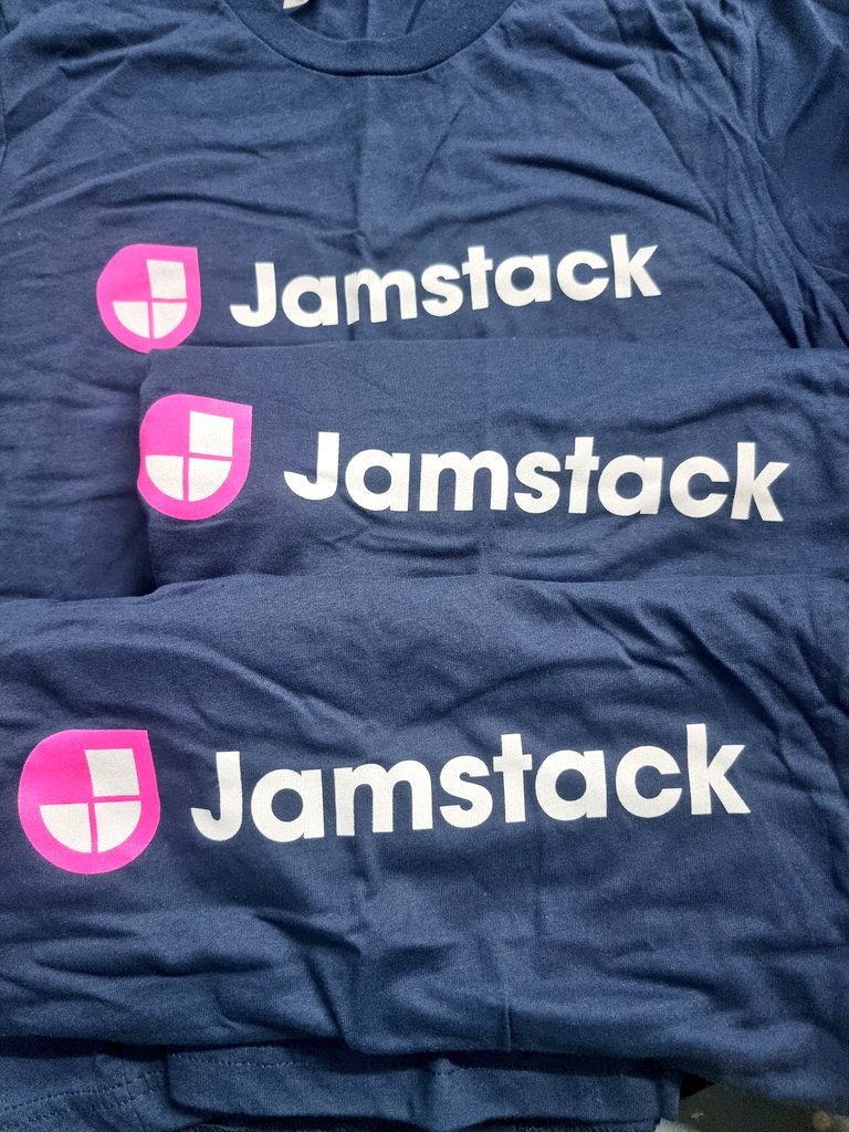 We (Svelte London) received a lot of Jamstack Tshirts 👕👕👕 from the