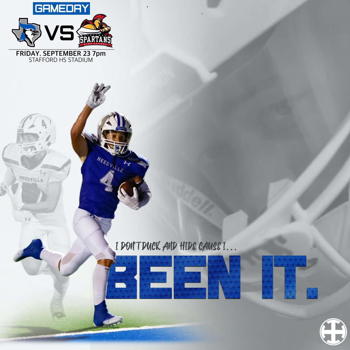 WilliamsWay85's tweet photo. Turn up for Friday Night Lights 🔥🔥🔥 @ii_rueben @4way_kid @RuebenOwens3 @TheHoustonHero make sure to tune in El Campo Vs Navasota &amp; Needville Vs Stafford #GraphicDesign #williamsillustrations https://t.co/sjYiIHEz09
