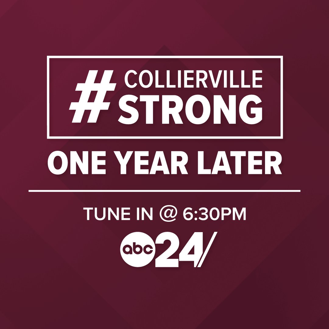 ABC24Memphis's tweet photo. From first responders, to the families affected, Collierville still mourns the loss left by the mass shooting that took place one year ago today.
Tonight we reflect on what #ColliervilleStrong means to a community honoring the men and women who put a stop to the terror. https://t.co/NlSlrLNByw