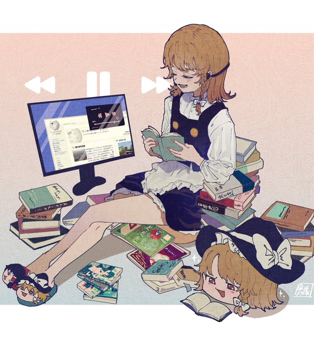 「読書 スカート」のTwitter画像/イラスト(新着)｜4ページ目