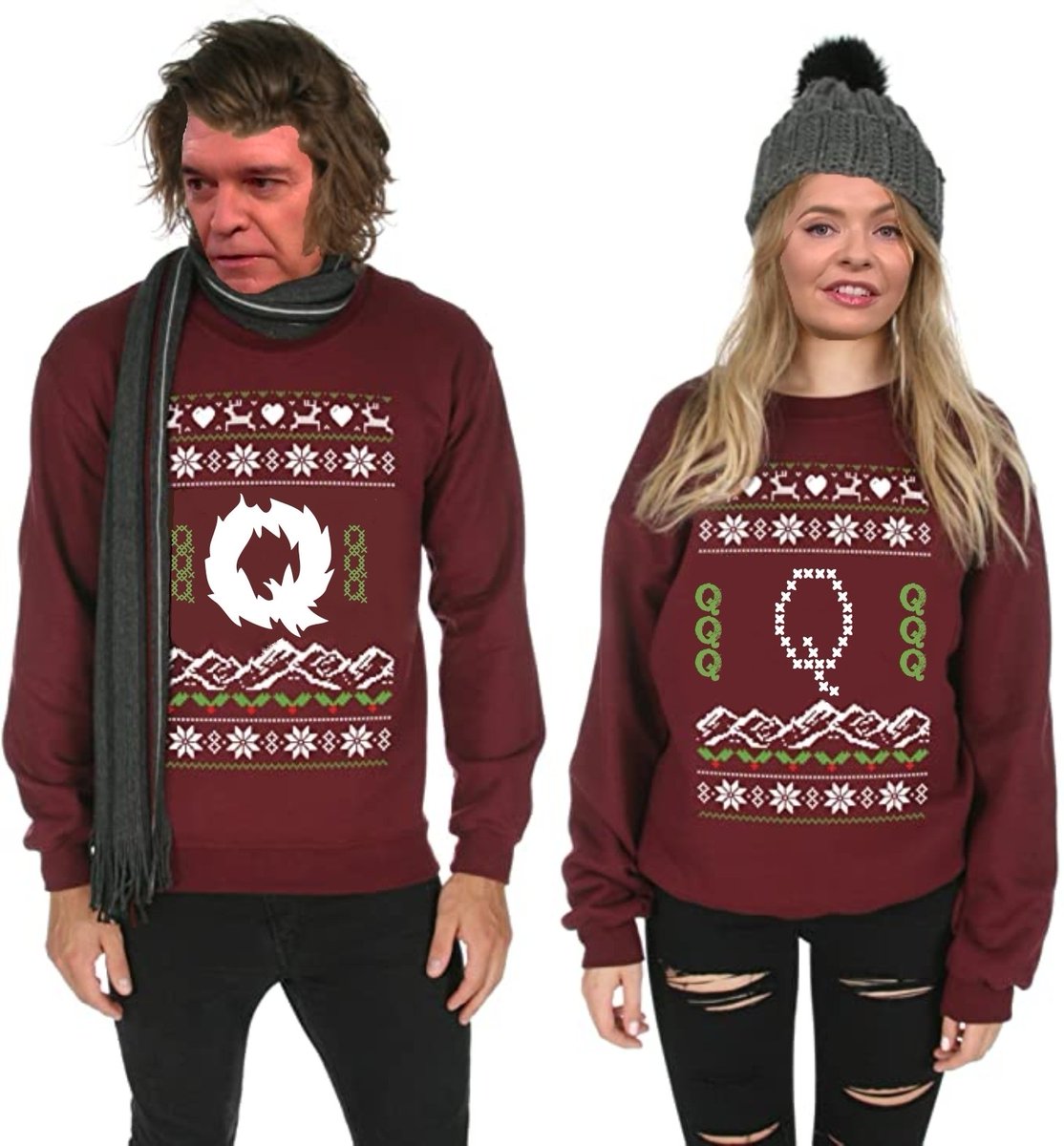 This year's predicted big Christmas fashion accessory - Q Jumpers by Phil and Holly ! #philandholly #HollyandPhil #queuejumpers #QJumpers #PhillipSchofield #HollyWilloughby #queensfuneral