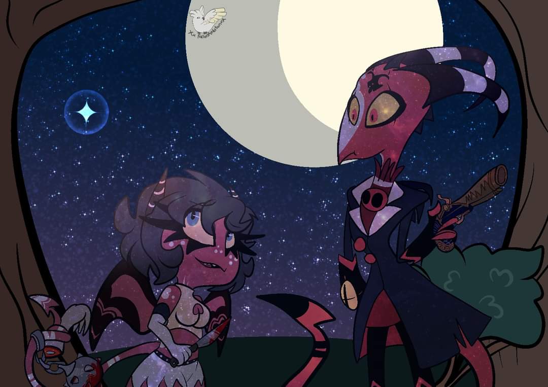xFeatherSketchx's tweet photo. Ey, so anyone on here In the #helluvaboss fandom roleplay as Blitzø? If so you cool with oc x Blitz? 👉👈🥺 shes my oc Remi. 

Art (c) mine. 
#Blitzo (c) vivz. https://t.co/vAvqBYx8FP