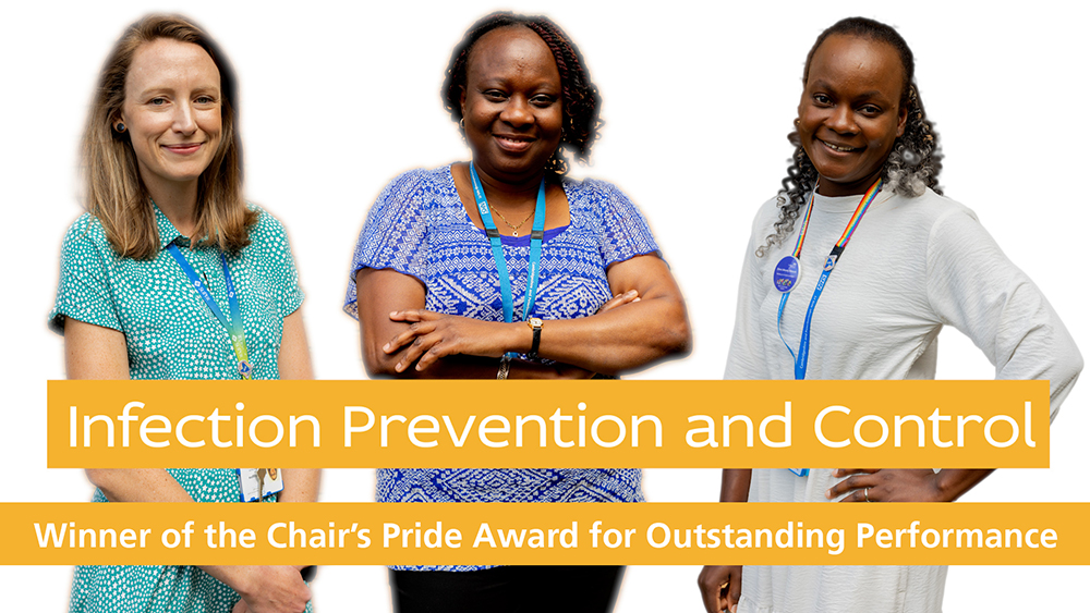 CPFT_NHS's tweet photo. Now we move on to the Chair’s Pride Award for Outstanding Performance - examples of inspiring work @CPFT_NHS - with @Lord_Lt_Cambs. The winner is the Infection Prevention and Control Team, who were central to our Covid response. Congratulations! #CPFTAwards22 https://t.co/gxd7bXsoFU