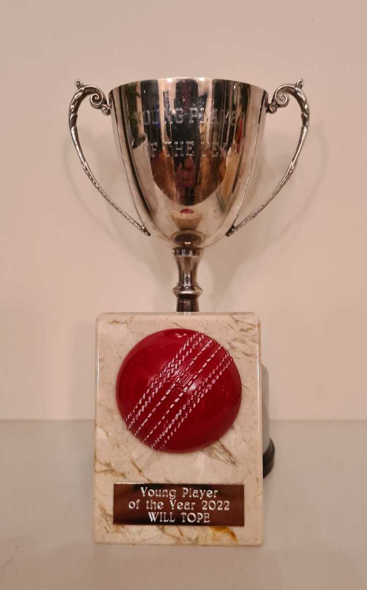 IamWillTope's tweet photo. Tonight just made my first full cricket season a great one. At tonight's presentation evening I was surprised but genuinely delighted to recieve the award for  @DownHatherleyCC "Young Player of the Year" for 2022
Thanks to everyone that voted for me. @ChurchdownSch
@churchdownPE https://t.co/KS04Ao9p8c