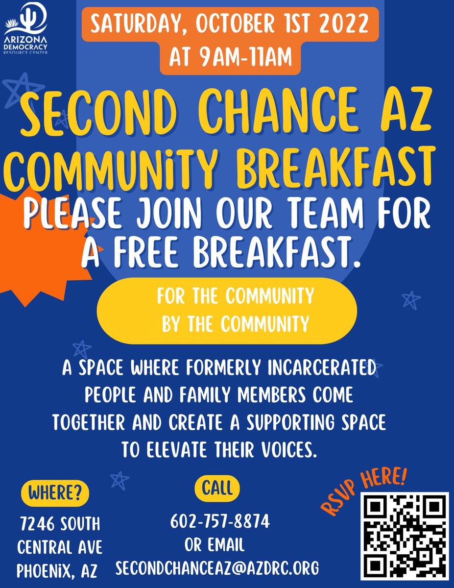 ArizonaResource's tweet image. Who loves breakfast? We do! Join us Oct 1s from 9am-11am for free food and community! RSVP here: forms.gle/Hdxs9WiVBRvfhr…