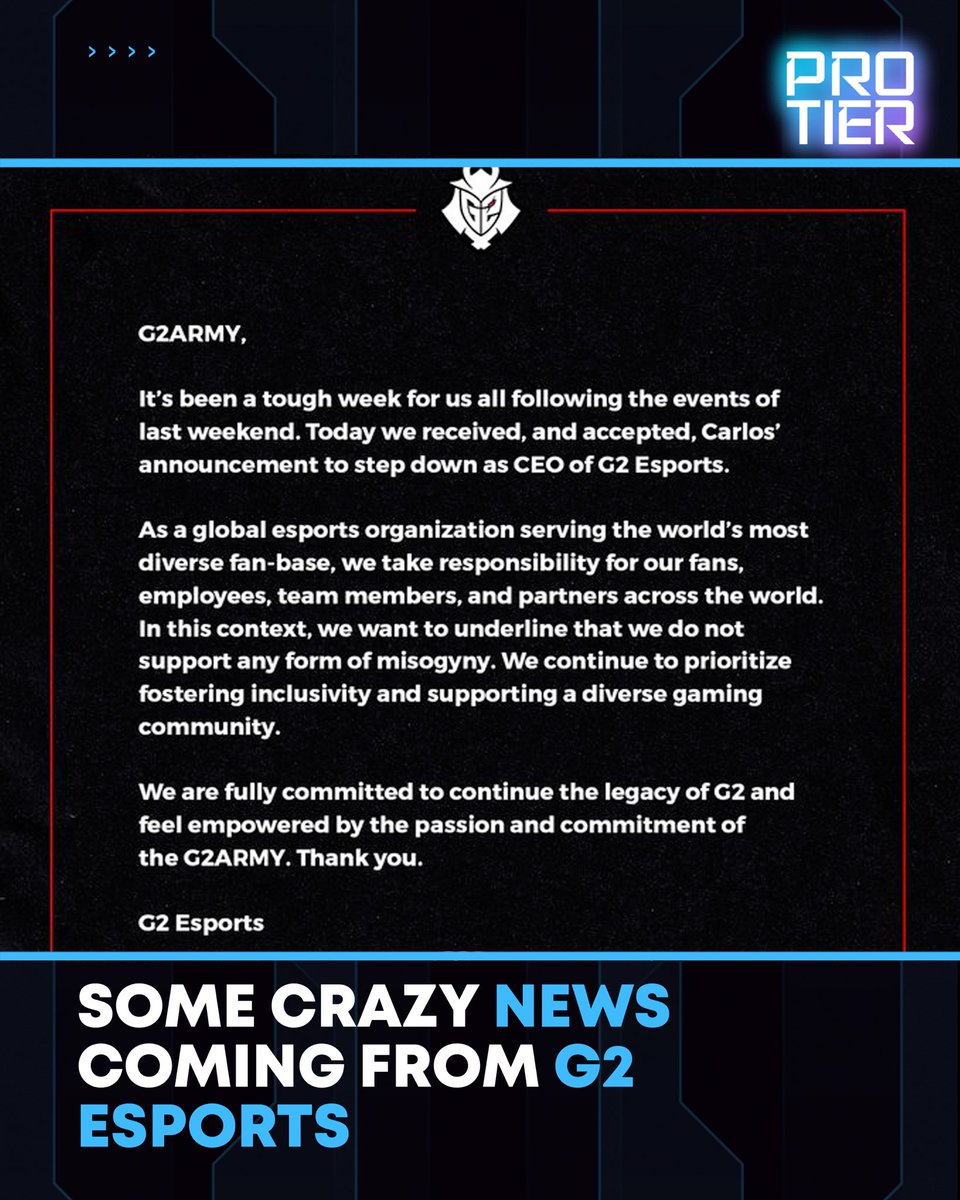 protiergaming's tweet photo. Crazy news coming out of G2 Esports https://t.co/XbiDjem6lU