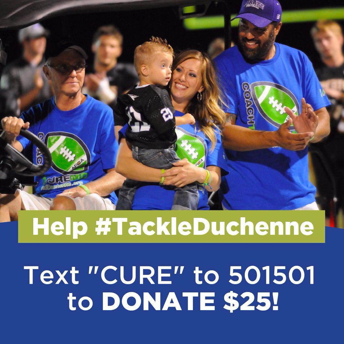 Honored to be part of @CoachToCureMD and help #TackleDuchenne @WeAreAFCA