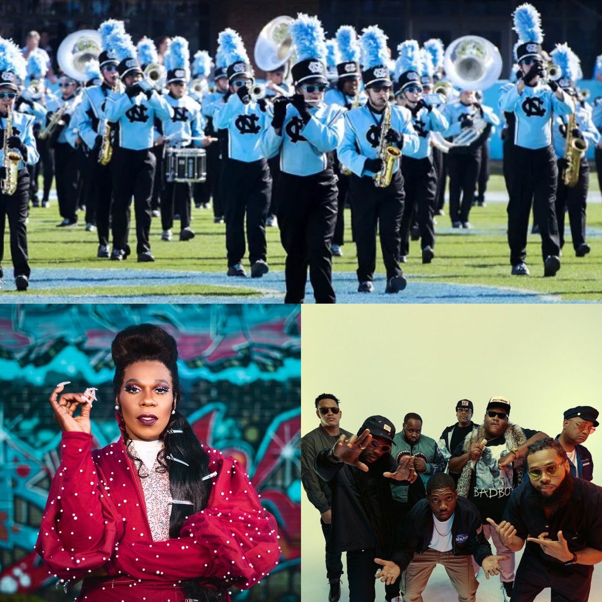 Another big collaboration tomorrow 😎

@SoulRebels x @bigfreedia x @UNC_Bands take the field together at halftime 🎶🙌