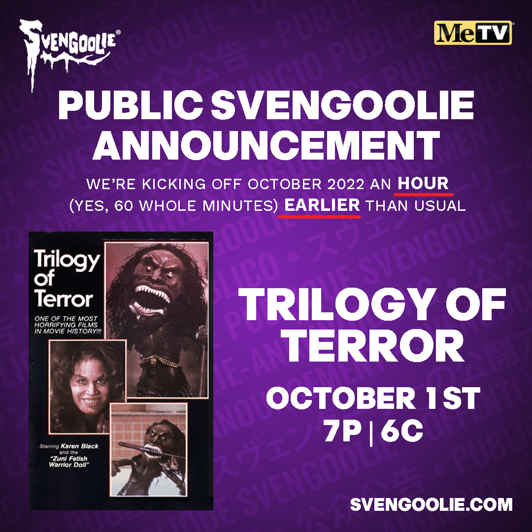 MeTV on Twitter "Hey Svengoolie fans! Our October 1st kickoff of