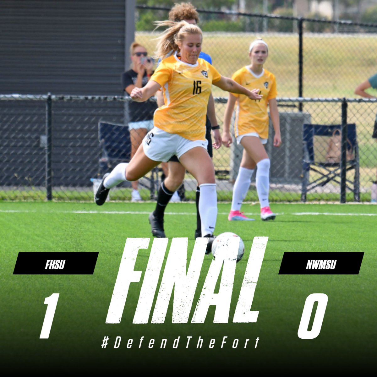 Big win for the Tigers in Maryville this afternoon. FHSU is now 6-0-3 on the year and 1-0-1 in the MIAA. Back to work on Sunday at Missouri Western in St. Joseph at 1 PM. #DefendTheFort