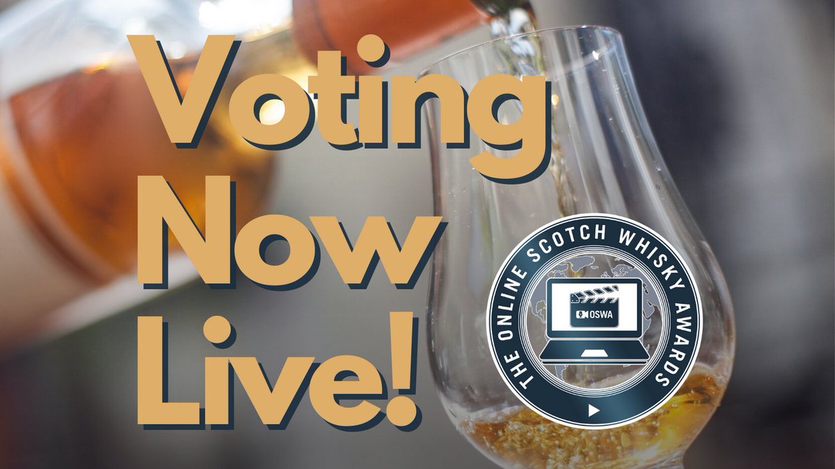 It's here! The 2022 #OSWAs are now live and you can have your say and vote for the #bestinwhisky! 🥃

Over nine categories, the OSWAs are here to celebrate the whiskies we are enjoying, as a community, today.

Place your vote now: oswa.co.uk/publicpoll2022