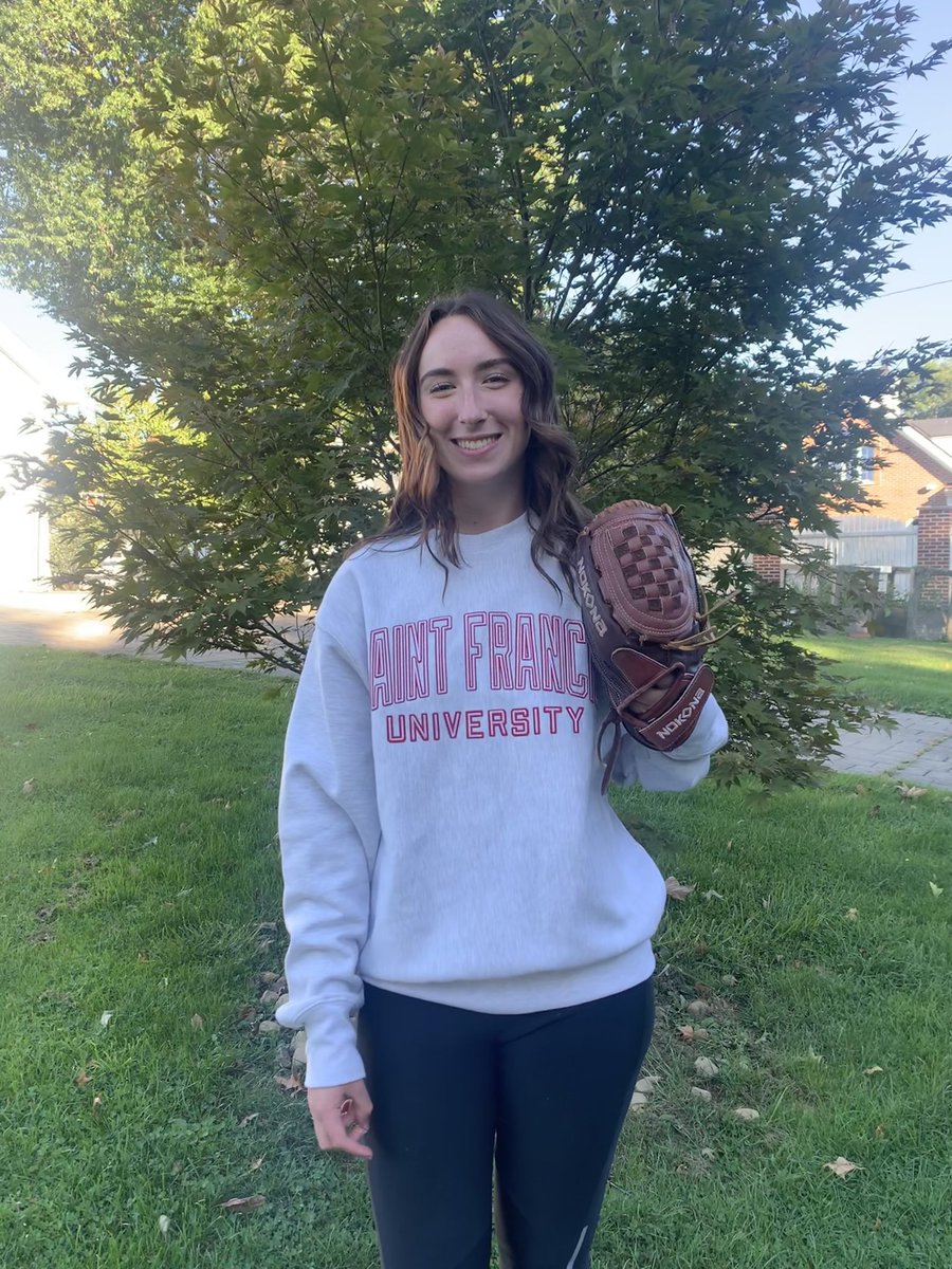OliviaKolowitz's tweet photo. I am so excited to announce my verbal commitment to Saint Francis University! I am so grateful for this opportunity, and want to thank @Jess_Odonnell88, @Coach_PetrieSB, Coach Jackson, and everyone who has helped me to achieve this dream! Go Redflash! 🔴⚡️🥎 #trusttheprocess https://t.co/NnMSjf0ArM