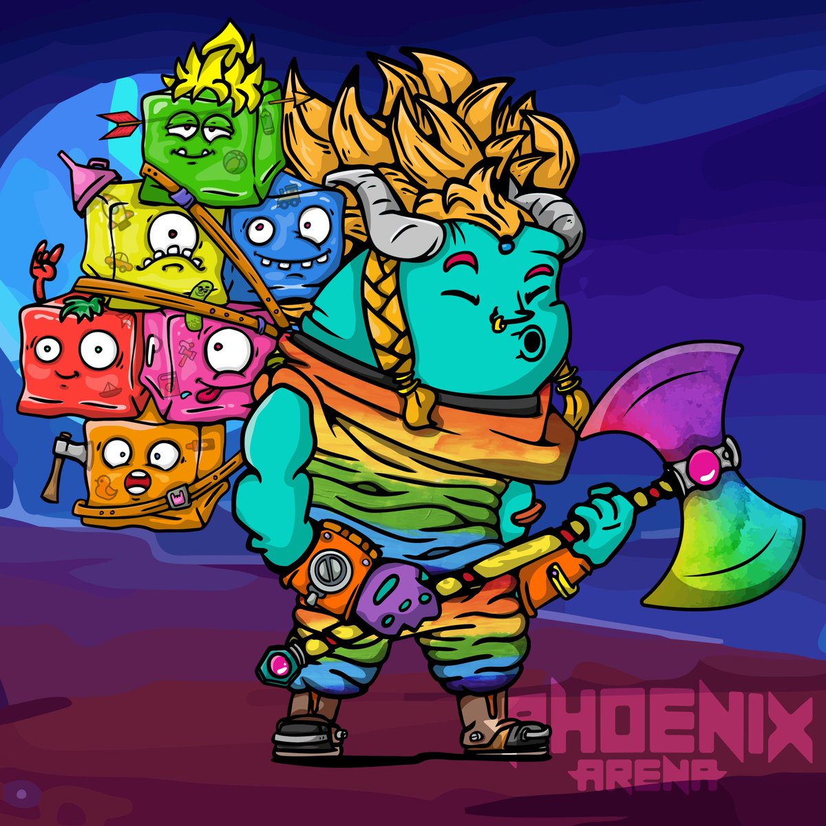 adaBlockhead's tweet image. I know it's a barrage of tweets, but iv got QUESTS TO COMPLETE! And i'm a sucker for all things prismatic.
Also that super saiyan hair tho. #Fluffy is Rad. Rad is life.