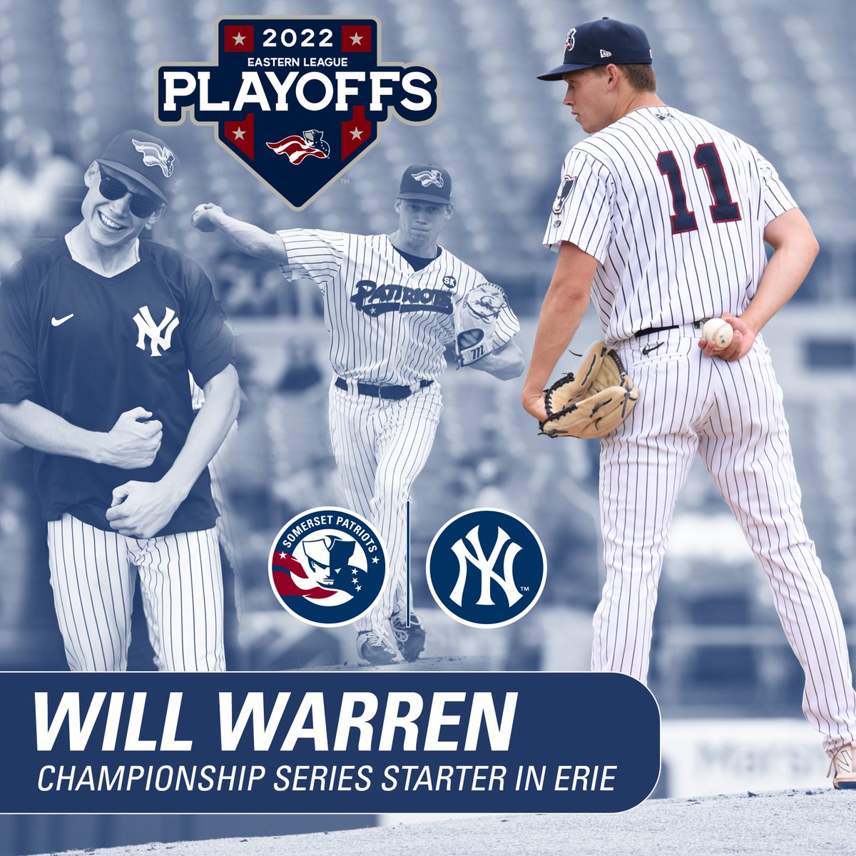 Tonight, the first Championship Game in Somerset Patriots Double-A history belongs to Yankees top pitching prospect Will Warren.