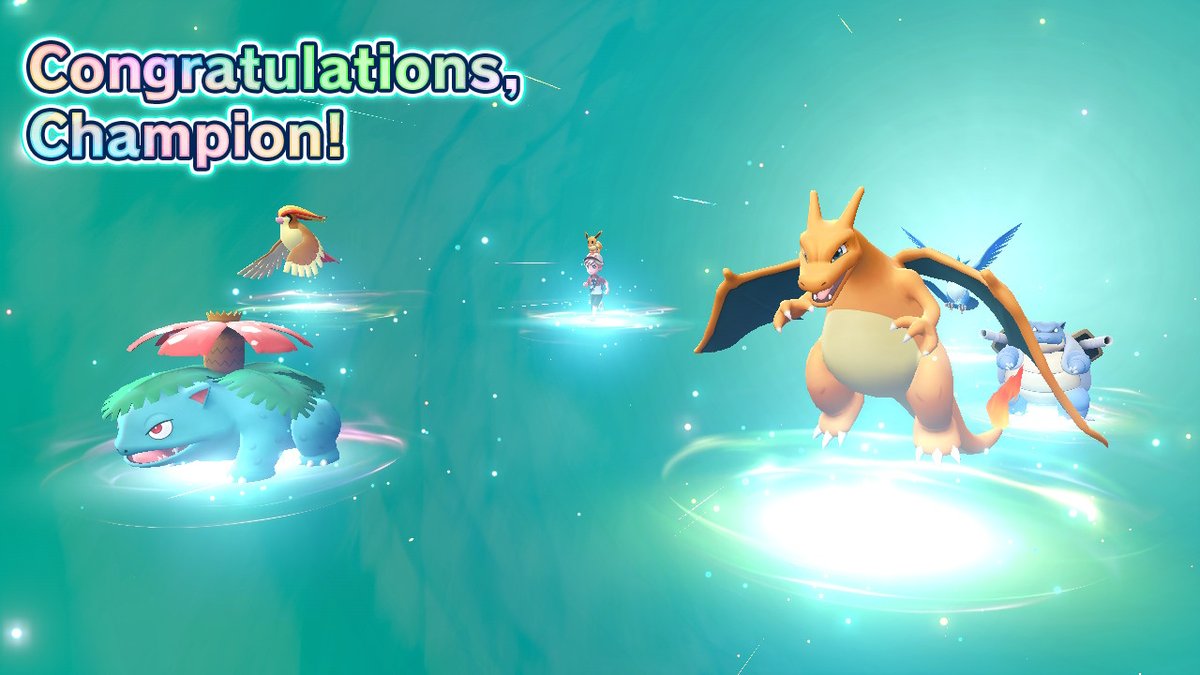 thechuckiej's tweet photo. Kanto Champions!!! #PokemonLetsGo #NintendoSwitch https://t.co/aCDXyk3320