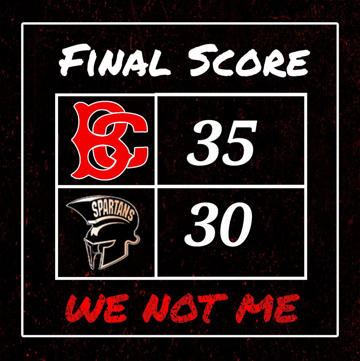 bchscardinals's tweet photo. Final

Belle Chasse 35
Salmen 30

@WGNOsports @CCSprep @kentrahan @GeauxPrepsLA @LAScoreUpdates https://t.co/ZBZJCGxOxL