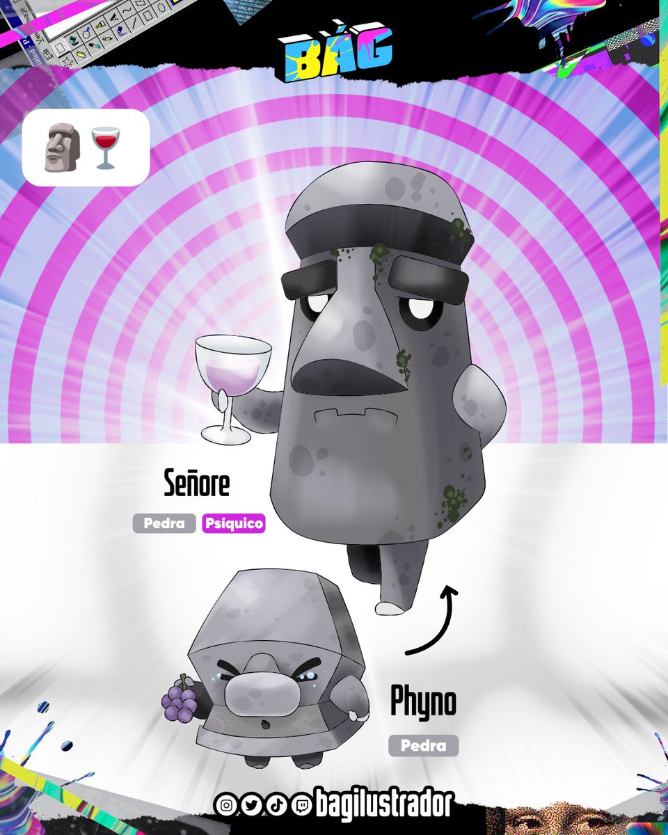 Bág on X: Fino senhores 🗿🍷 KKKKKKKKKKKKKK fakemon feitos em live hj (não  são da Bágdex)  / X